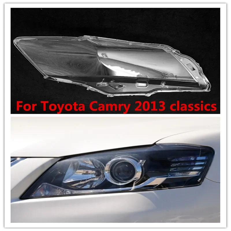 

HTTCY Front Headlight Cover Transparent Headlamp Cover Lampshade Car HeadLamp Glass Lens Shell For Toyota Camry 2013 classics
