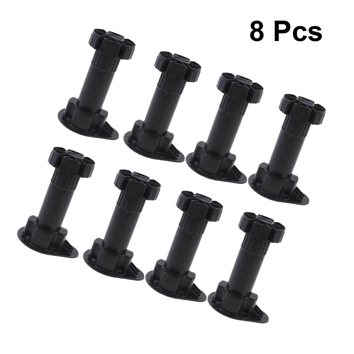 

8pcs Thicken Adjustable Height Furniture Legs Plastic Table Legs for Sofa Cabinet Foot Support Furniture Accessories (100-120 Bl