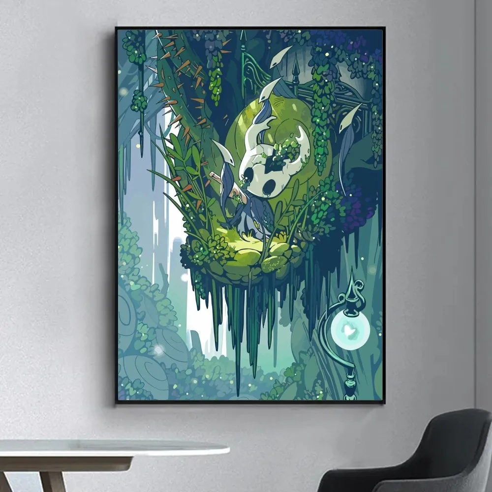 Hollow Knight  Poster Fancy Poster Wall Sticker for Living Room Bar Vintage Decorative Painting Middle