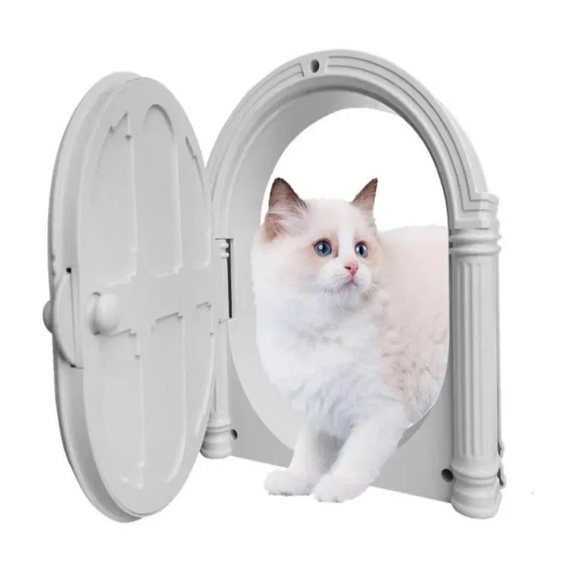 Solid Color Pet Cat Door Home Multi functional Pet Dog Plastic Flip Door Opening For Glass/Wooden/Iron Door Pet Supplies LJ160