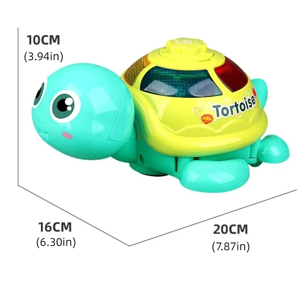 Plastic Musical Crawling Turtle Toys Interactive Sound and Light Lay Eggs Turtle Oys Ornament Collection Musical Turtle Toys