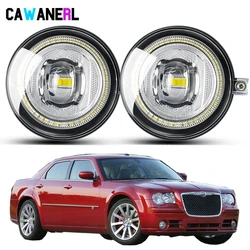 2 X LED Fog Light with Angel Eye DRL For Chrysler 300 2007 2008 2009 (Not Fit 300C) H10 9005 Car Front Fog Daytime Running Lamp