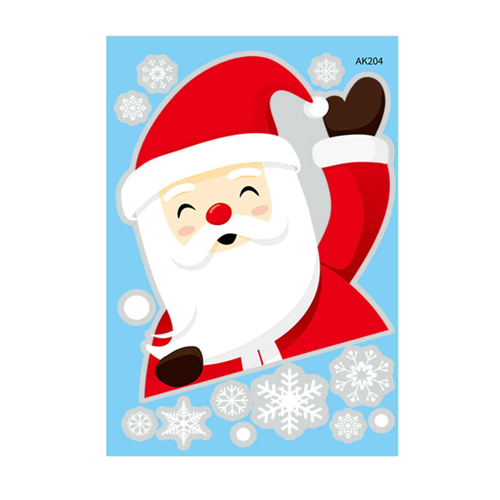 Christmas Window Clings Snowflake Stickers For Glass Santa Claus Reindeer Xmas Decals Decorations  For Christmas Party