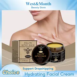 Tallow Honey Facial Balm Reduce Redness Repair Soothing Nourishing Moisturizer Improve Dryness Rough Oil Control Beauty Products