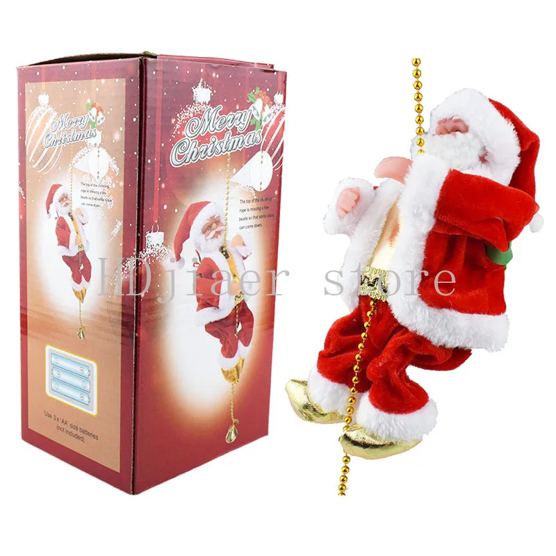 

A Santa Claus climbing bead toy with a classic foot music climbing rope, a Christmas decorative pendant