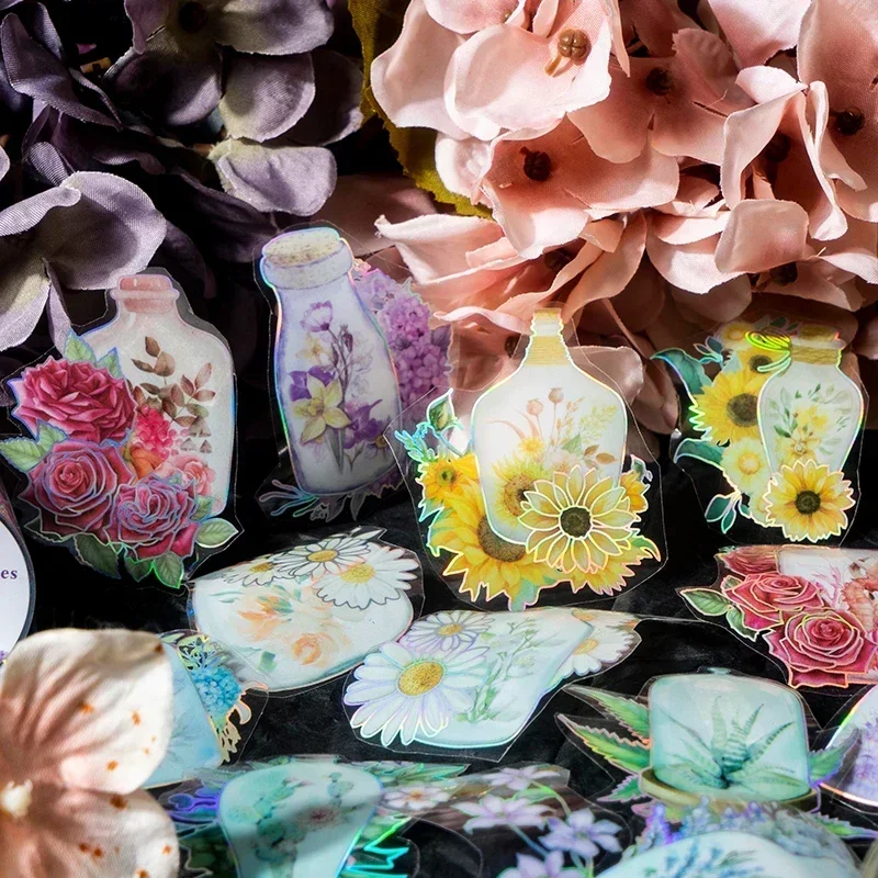 1Roll Romanti Dekoracyjne brązujące różowe gwiazdki Kartki samoprzylepne Taśma do scrapbookingu Złote kwiaty Naklejki Laserowe 30CM Wodoodporne