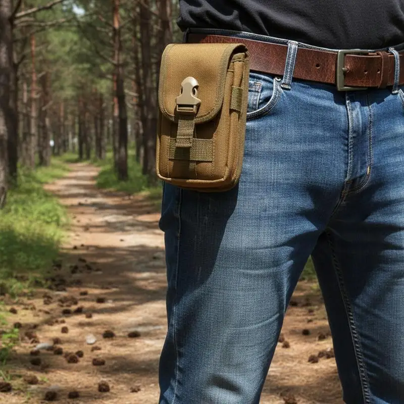 

Тактическая поясная сумка для телефона, карт и ключей, для кемпинга, походов и бега