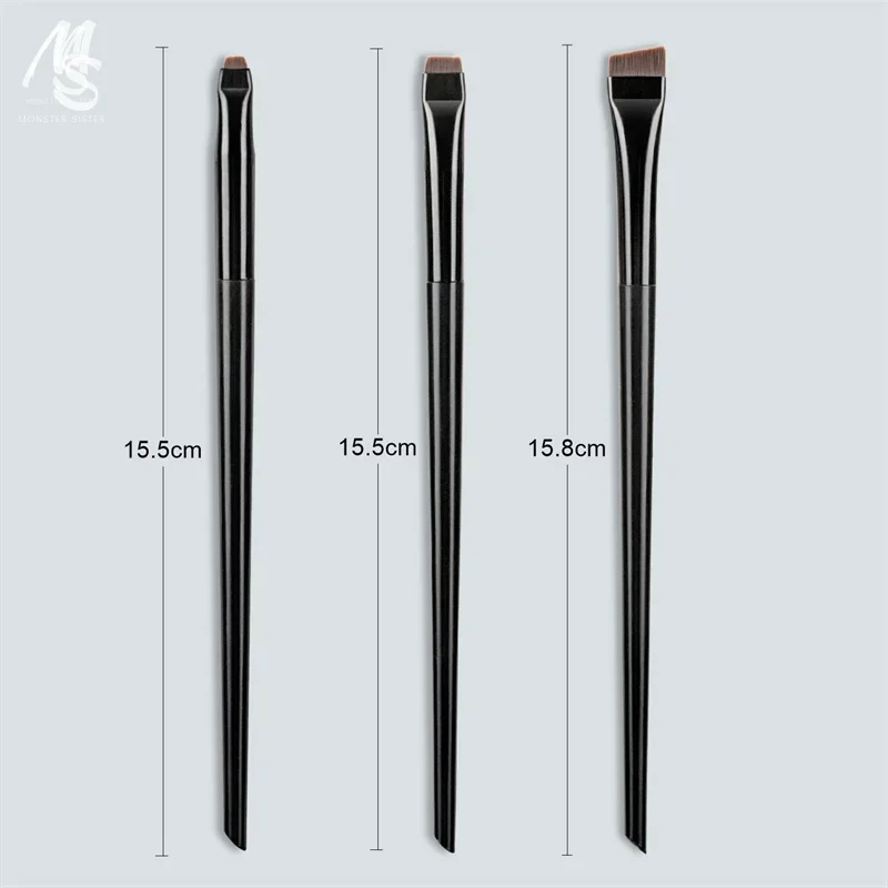 3Pcs Blade Eyeliner pennello per contorno sopracciglia applicazione per trucco naturale pennello per Eyeliner strumento per il trucco accessori per la bellezza