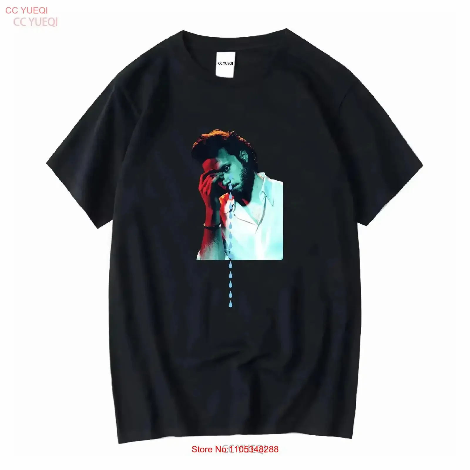 Father John Misty God's Favorite Customer Cover Black T Shirt vintage Washed homme graphic Comfortable vintage Washed