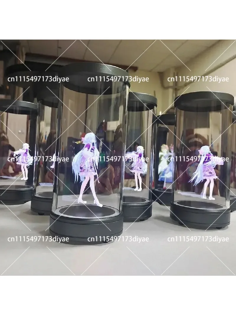 5.5 Inch Hologram Display Box Cylindrical 3D Holographic Projection Digital Person Interactive Hologram Device