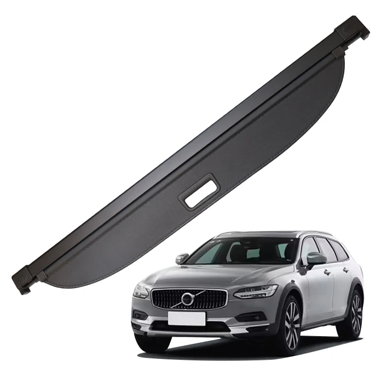 For Volvo V90 2017-2024 Retractable Trunk Cargo Cover Black