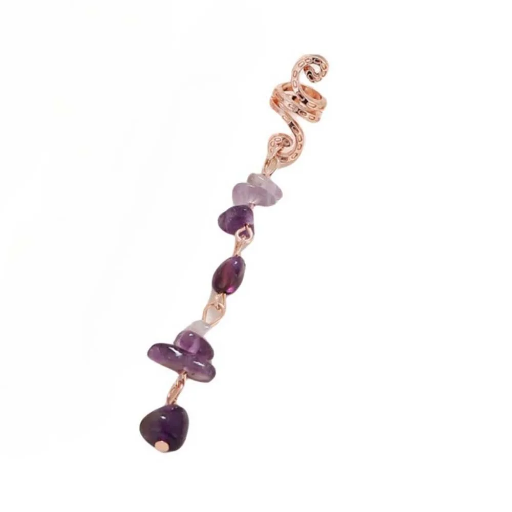 

Styling Hair Accessories Dreadlock Hair Jewelry Hip-hop Long Tassel Colored Stone Pendant DIY Hair Charms Metal Braid Headdress