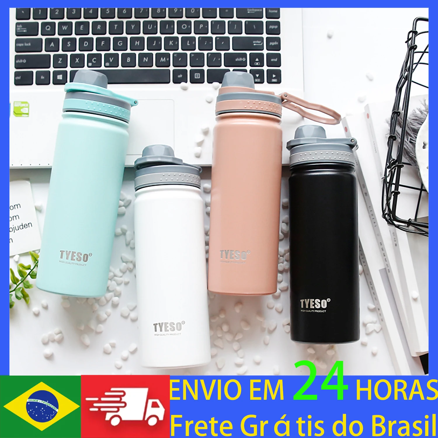 Portable Insulation Thermos Bottle Stainless Steel Water Bottle  Double Walled Vacuum Flasks Keeps Hot & Cold Sport Thermal Mug