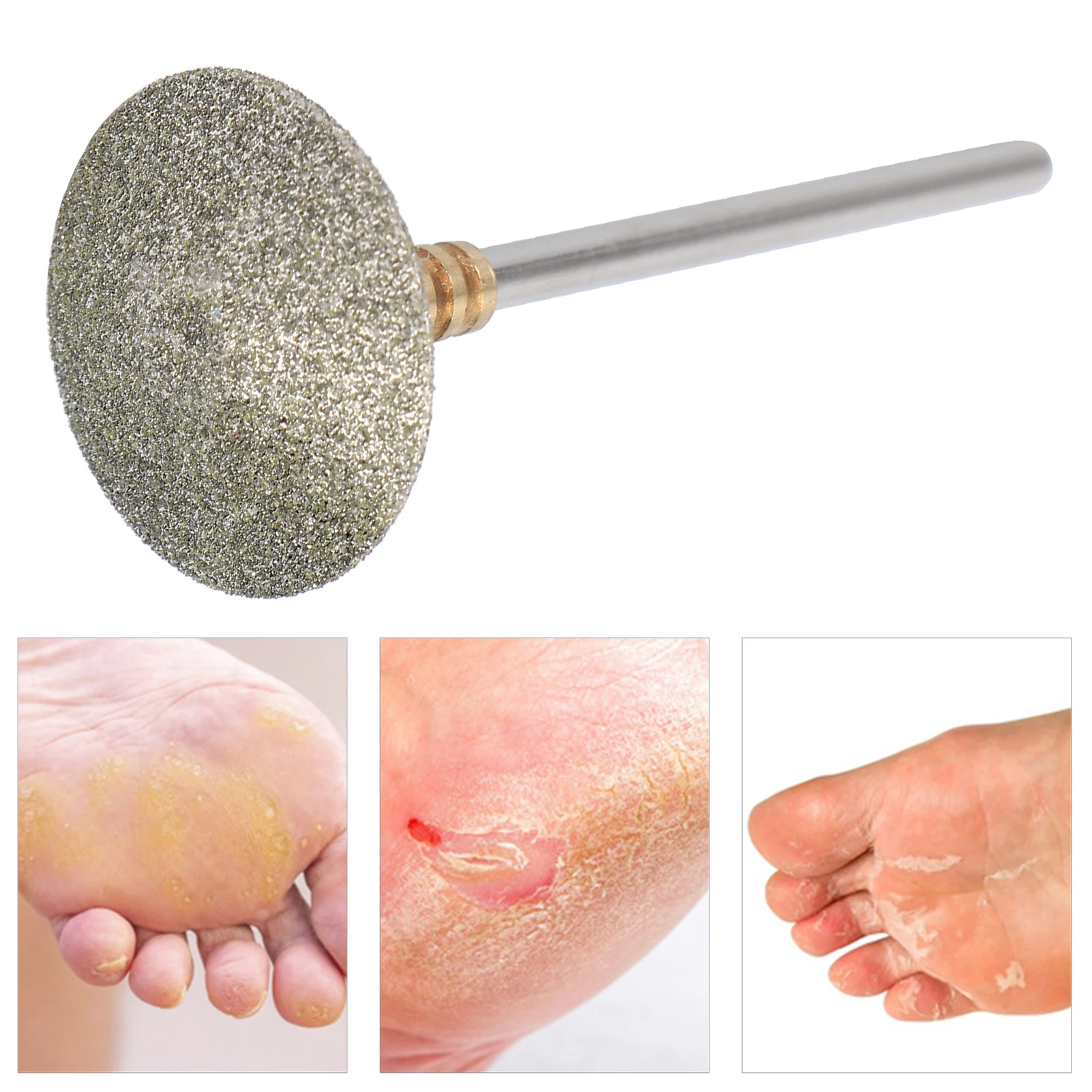 ZK40 Stainless Steel Pedicure Nail Drill Bit Dead Skin Removal Toe Nail Polishing Grinding Head