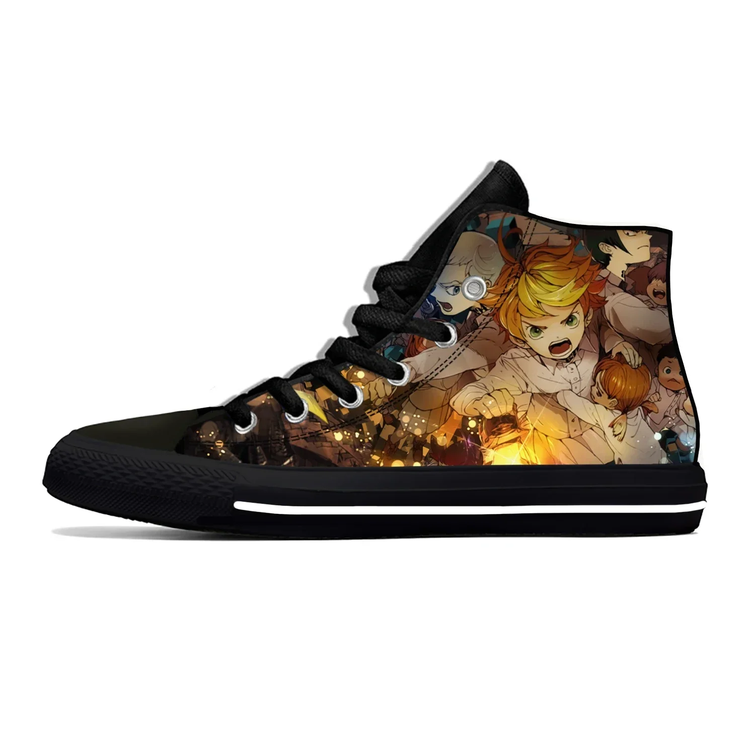 

The Promised Neverland Anime Novelty Design Fashion Lightweight High Top Canvas Shoes Men Women Casual Breathable Sneakers