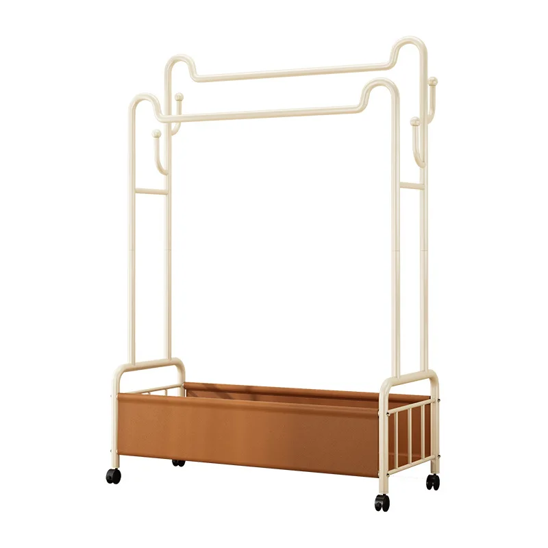 

Hanger floor-to-ceiling bedroom removable double rod clothes rack indoor clothes storage multi-functional storage clothes