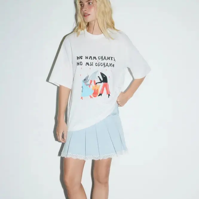 Y2K مريحة القطن لطيف ماوس كاريكاتير الجرافيك المحملة الهيب هوب مضحك كبيرة الحجم تي شيرت الأزواج عادية فضفاض الرجال النساء الروسية