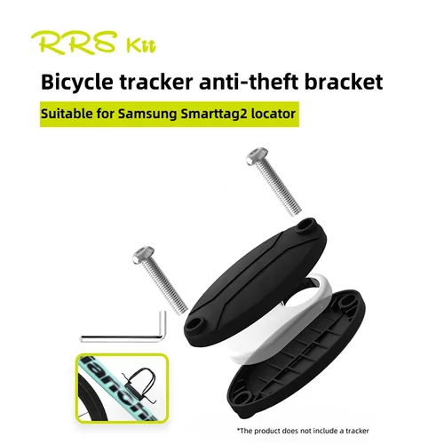 Rrskit삼성 갤럭시 스마트 태그 2 자전거 장착 주전자 도난 방지 보호 쉘 브래킷, 거치대 GPS 트래커 숨겨진 케이스 