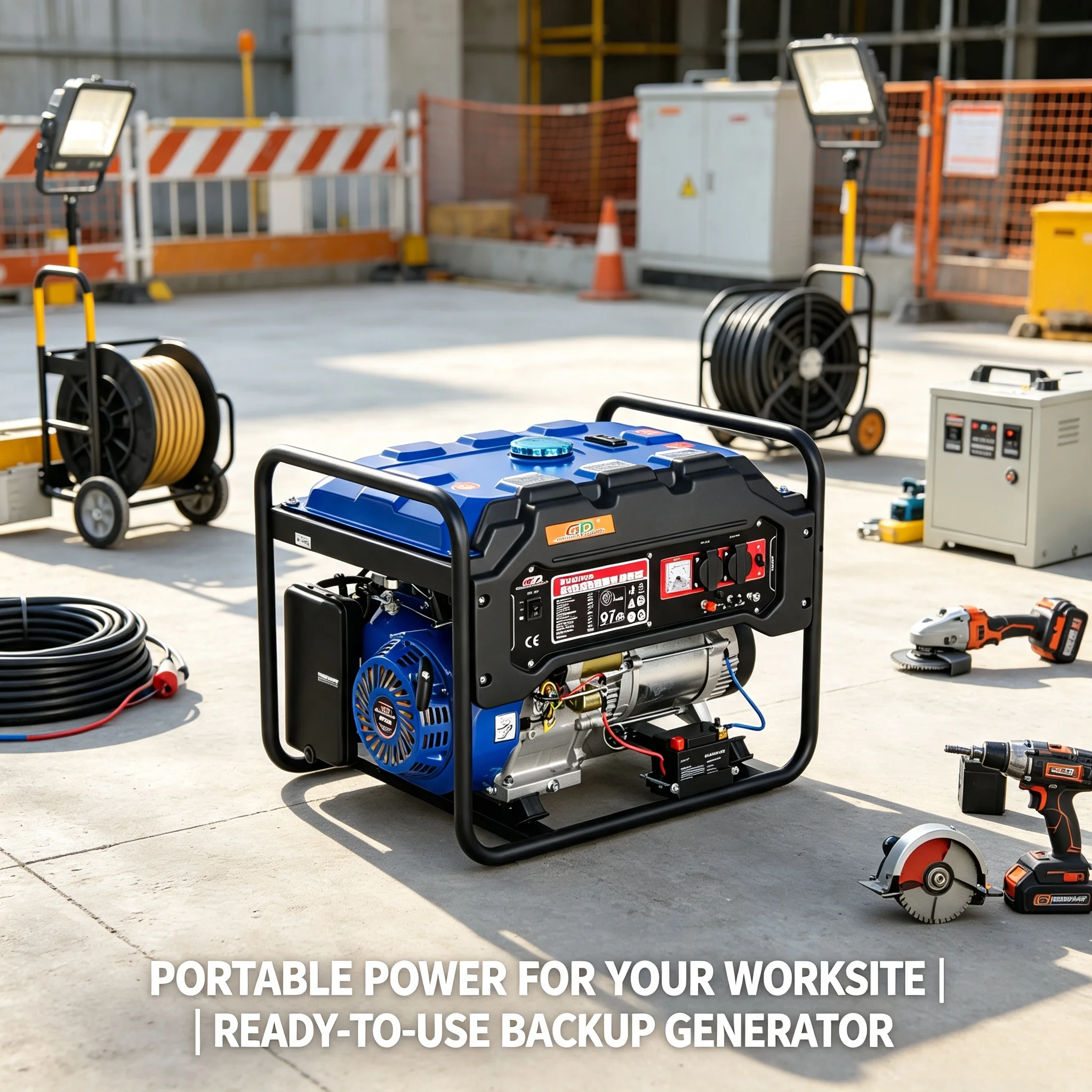 EG8000ES Generator, Single Phase Stable Output Portable Power Generator for Daily Use & Industrial Applications