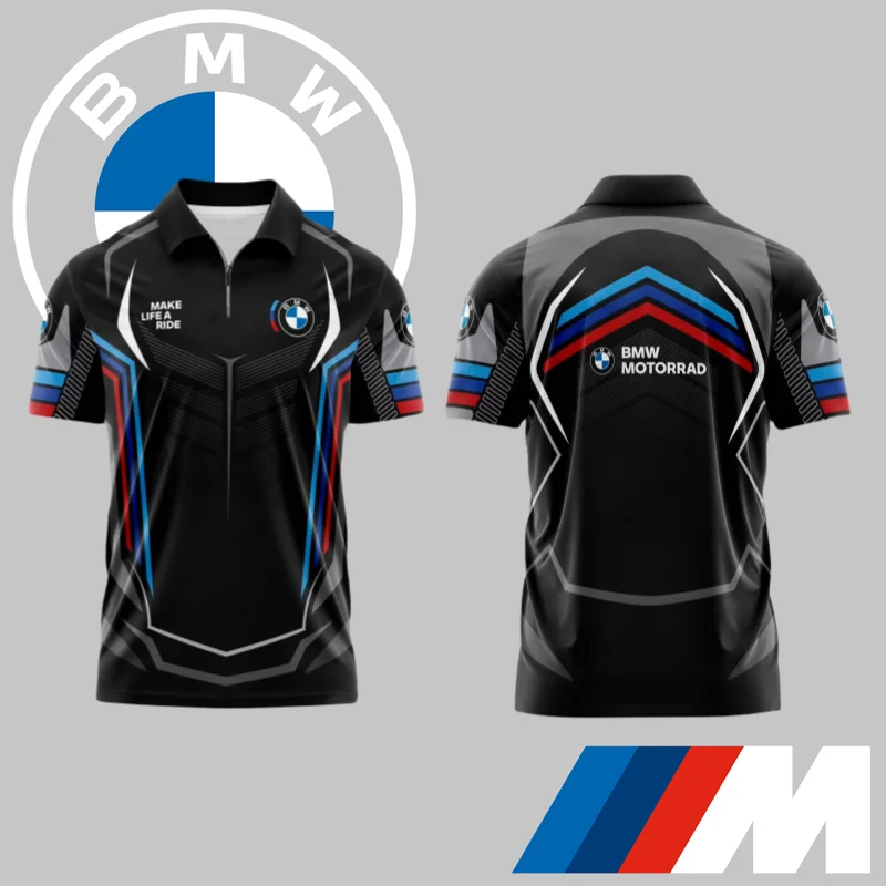 

Быстросохнущая рубашка-поло BMW Car 2022, удобная повседневная высококачественная футболка с короткими рукавами, подарок для любителей автомобилей, вентилятор автомобиля, поло-поло Moto