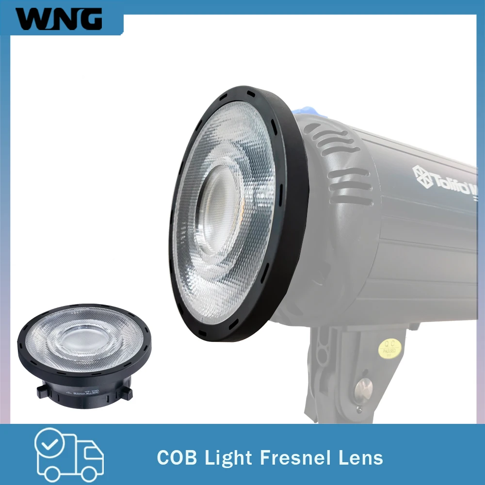 Bowens Mount Fresnel Lens 24°, 4X Optical Brightening Spotlight Projector Attachment Photography Lighting Accessory