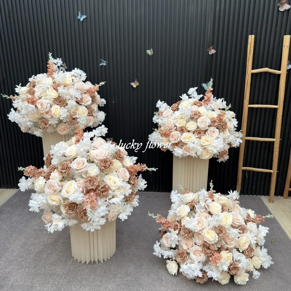 Bola de Flores Artificiales de Lujo para Decoración de Bodas, Centros de Mesa, Accesorios de Decoración Floral, Arreglos Florales, Accesorios para Fiestas