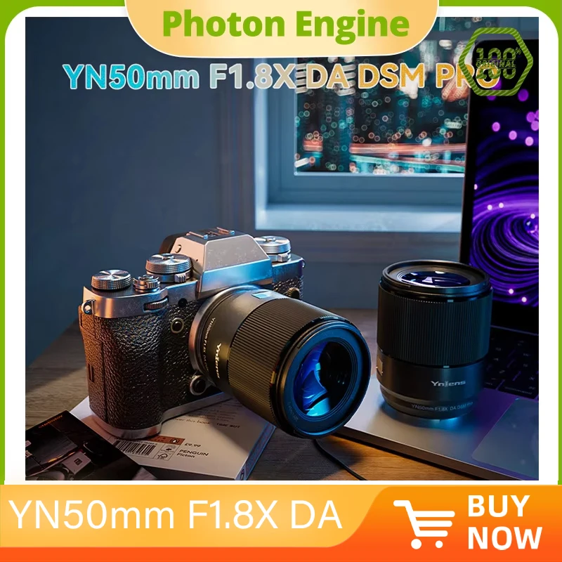 

YONGNUO YN50mm F1.8X DA DSM PRO For Fujifilm X Mount Camera, APS-C Auto Focus Standard Prime Lens OLED Display