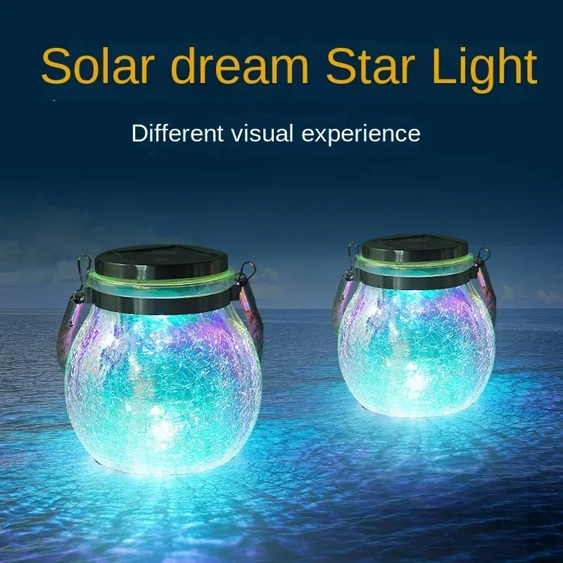 

LED Street Wishing camping lantern camping light Solar Dream Glass Lamp Wall Lamp Small Night Lamp Courtyard Hanging