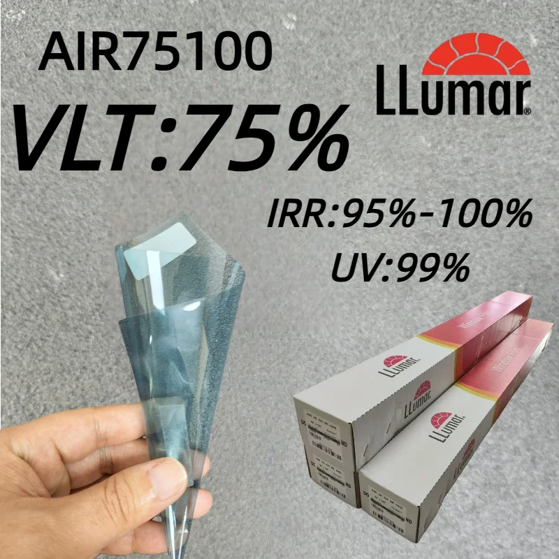 

Light Blue Premium LLumar Auto Window Film VLT 75% Nano Ceramic Tint UV99% IRR99% High Heat Rejection PET Easy Install Non