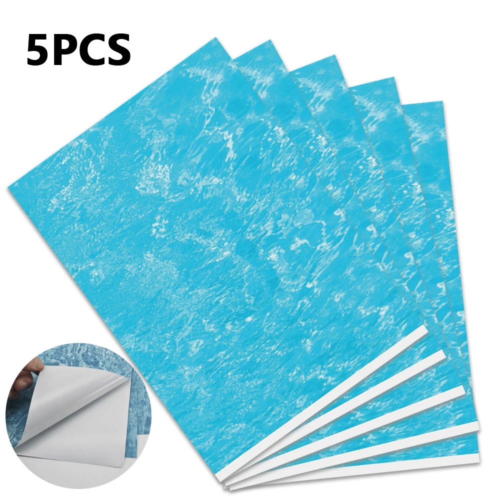 

5Pcs Simulation Water River Ocean Effects Scene Flowing Pattem Bendable With Adhesive Sticker Decorated DIY Garden Diorama Kits