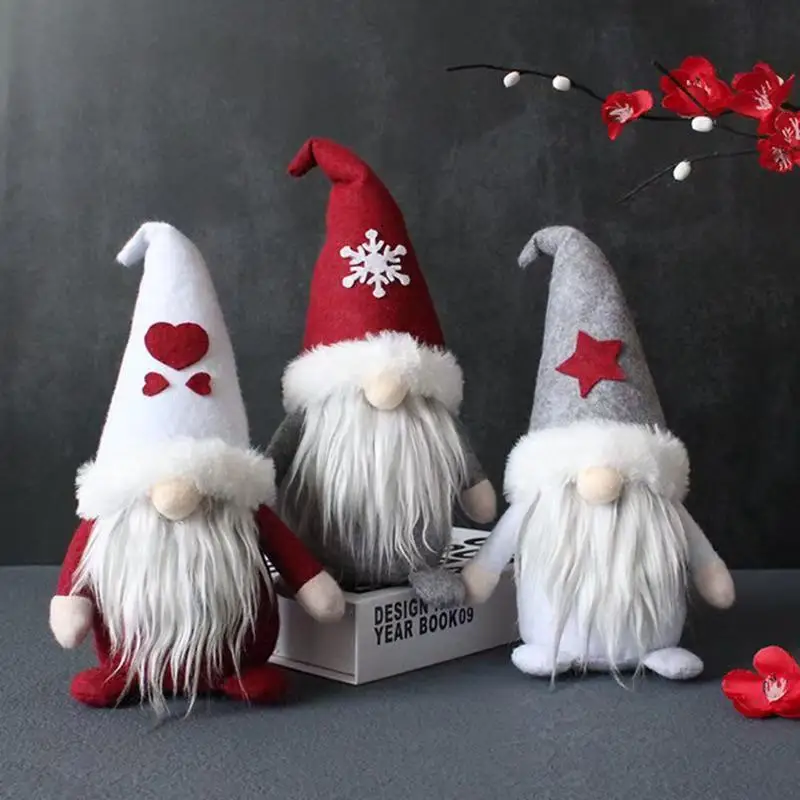 Gnome Bart Zöpfe Holzkugeln Nase Set, handgemachte Gnome Bart gefälschte flauschige Gnome Bart Kunstpelz Gnome Zwerg Bart Zöpfe