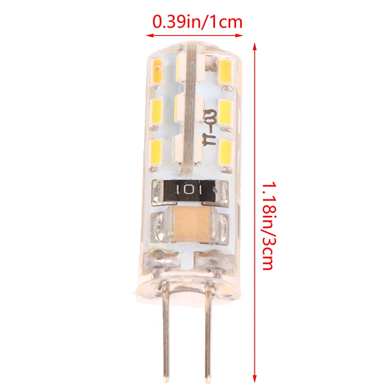 Bombilla LED G4 de 1,5 W, luz de araña AC220V, 3014SMD, minilámpara de silicona con Ángulo de haz de 360, foco halógeno, 1 unidad