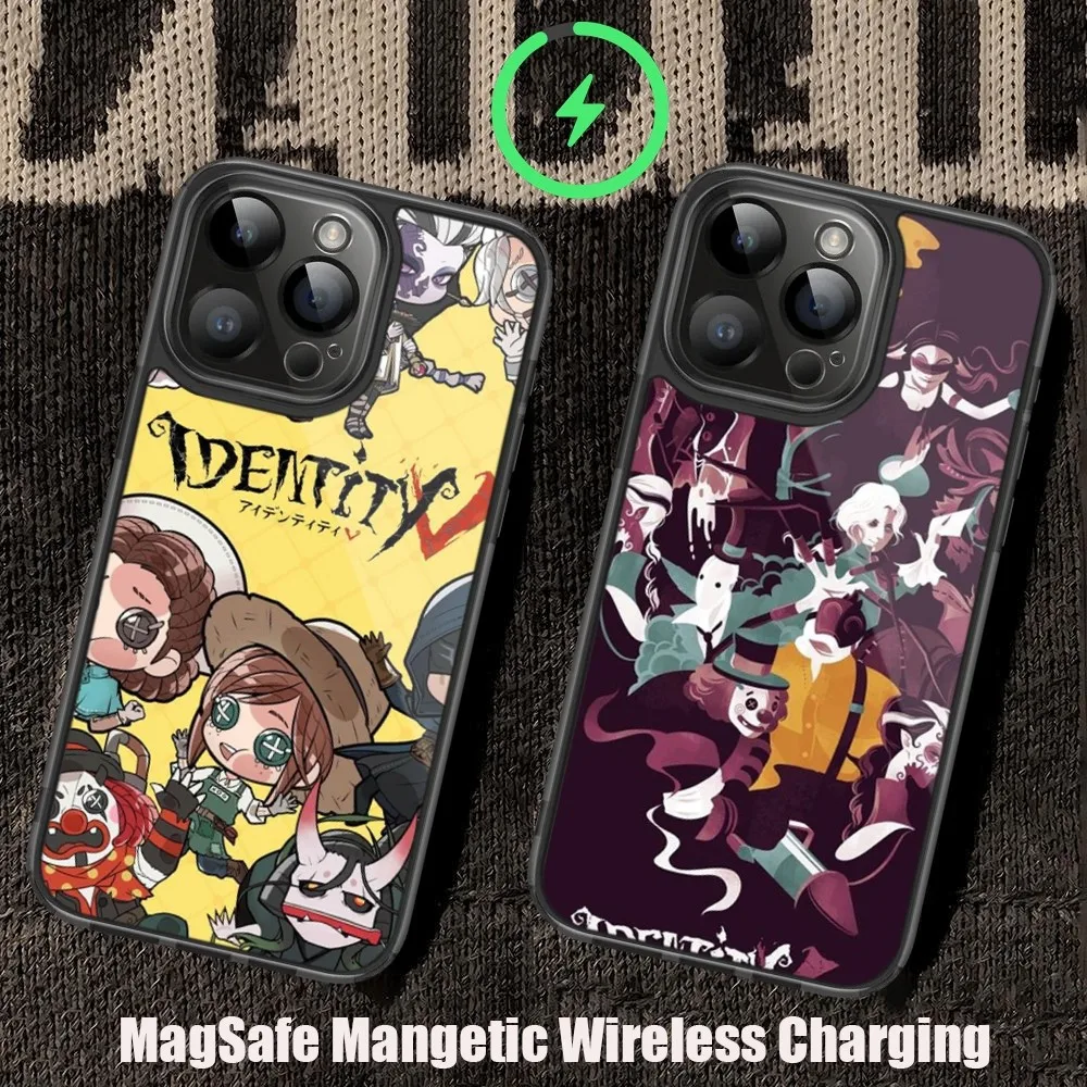 I-Identity V Game Phone Case For iPhone 11 12 13 14 15 Pro Max Plus Mini Magsafe Magnetic Wireless Charging Shell