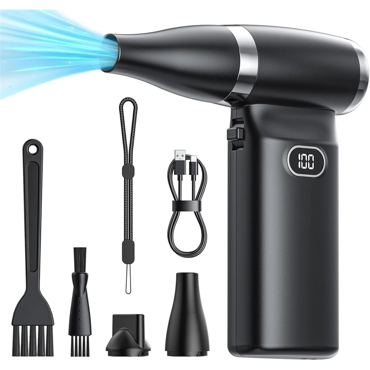 New Electric Compressed Air Duster Cordless: 60 MPH High Wind Speed Mini Air Blower for Electronics Computer Cleaner Hand