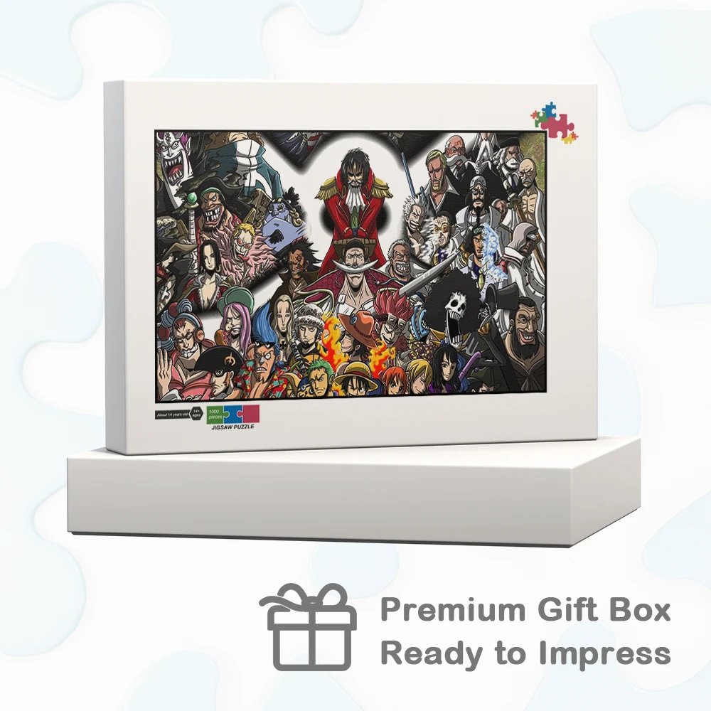 Puzzle One Piece z Fajnymi Obrazkami, Klasyczne Anime, Postacie z Anime, Gry i Puzzle, Puzzle Rodzinne z Papieru w Stylu Japońskim Anime