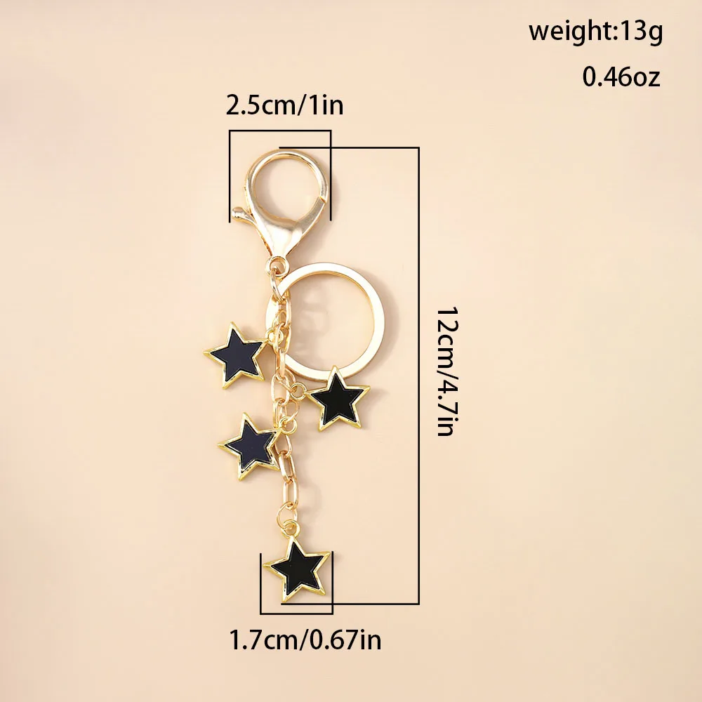 Aihua Y2K Schlüsselanhänger Kristall Stern Schlüsselanhänger für Frauen Männer Freundschaft Geschenk Handtasche Dekoration handgemachten Schmuck – Detail 11