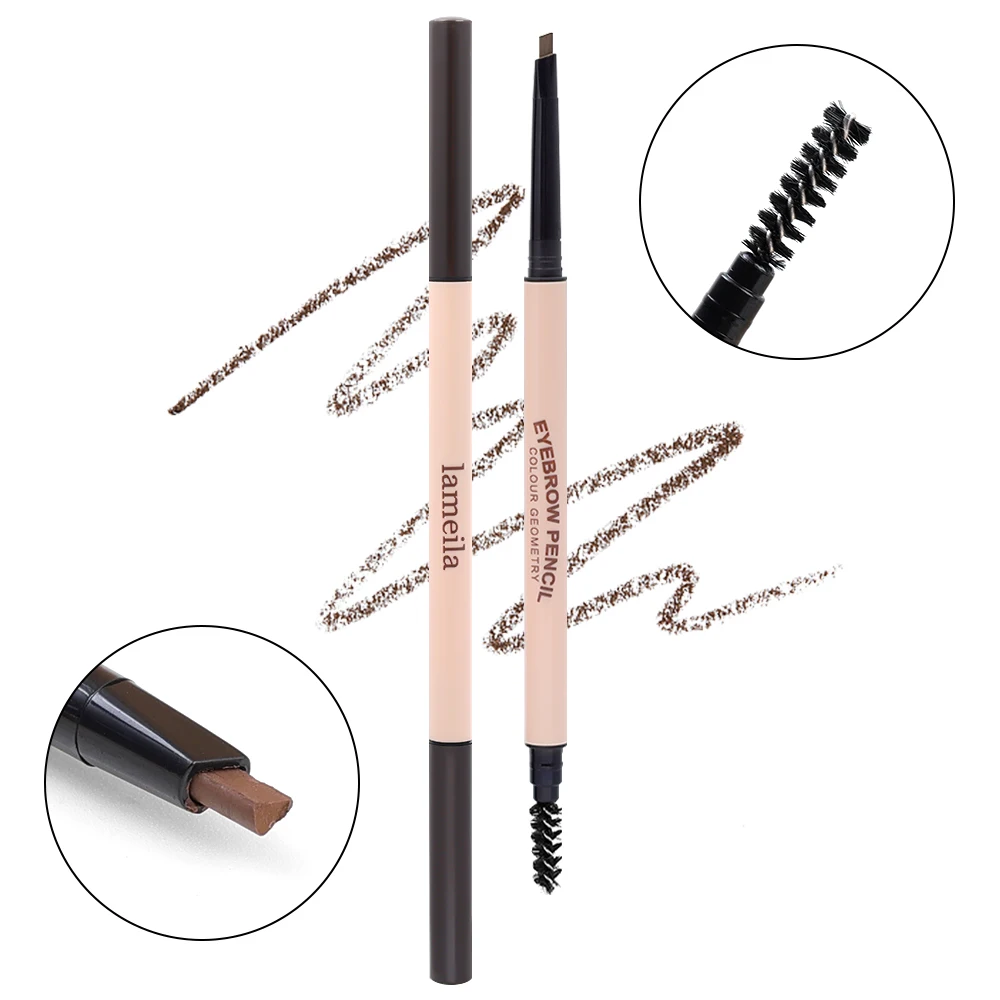 EyebloggTint Pen, Double Tête, Triangle, Naturel, Lisse, Noir, Marron, Stylo, Waterproof, Durable, EyebloggMakeup Cosmetic, 256