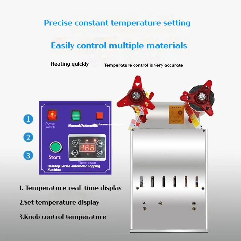 Automatic Electric Sealer Food Container Packaging Plastic Cup Machine Meal Box Seal Machine CustomizedSize Round/RectangleShape