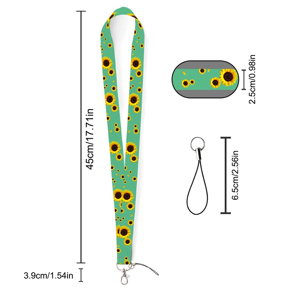 Mooie bloemen kaarthouder Mooi hangend touw ID-pas hang accessoires houder lanyard Student Bus passr beschermhoes