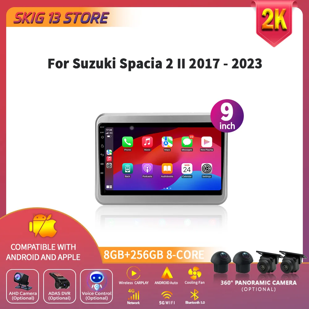 

For Suzuki Spacia 2 II 2017 - 2023 Car Radio Multimedia Video GPS Android 14 Navigation No 2 Din DVD Player autoradio Car play