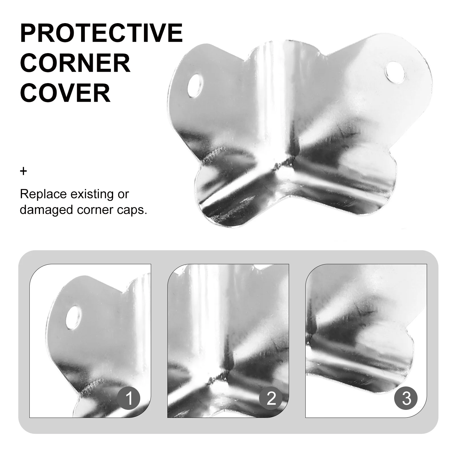 

24Pcs Iron Speaker Corner Protectors Durable Protective Covers Practical Edges Guard for Speaker Cabinets Edges Guard Protector