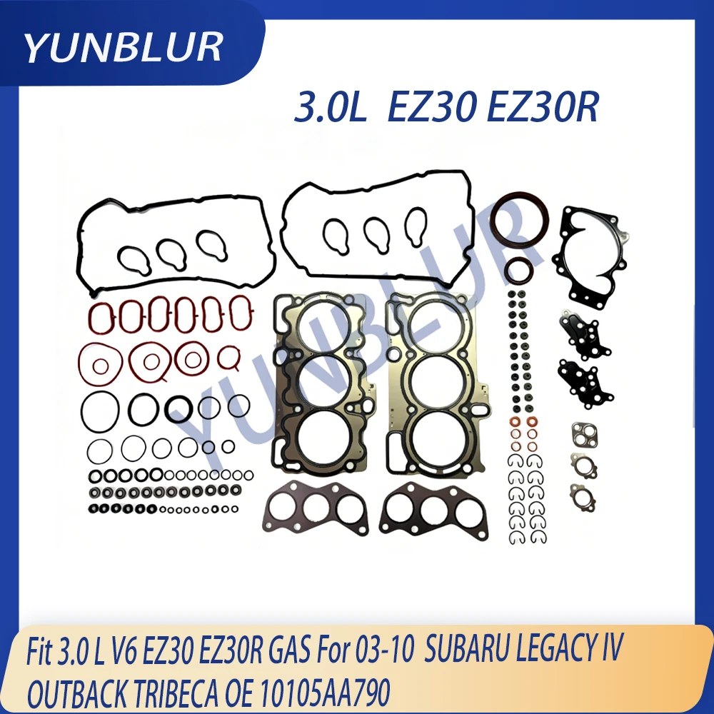 

Engine Parts Cylinder Head Full Gasket Set Fit 3.0 L V6 EZ30 EZ30R GAS For 03-10 SUBARU LEGACY IV OUTBACK TRIBECA OE 10105AA790