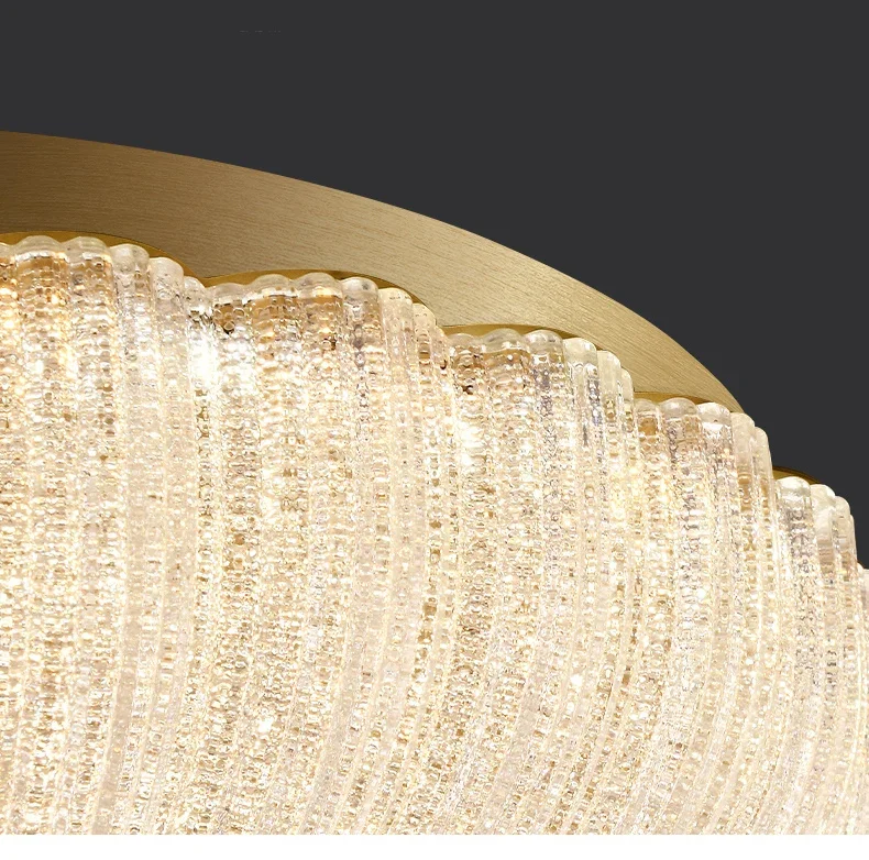New Technology Acrylic Lampshade Crystal Sand Ceiling Light for Living Room Dining Room Bedroom Corridor LED Lighting Fixtures