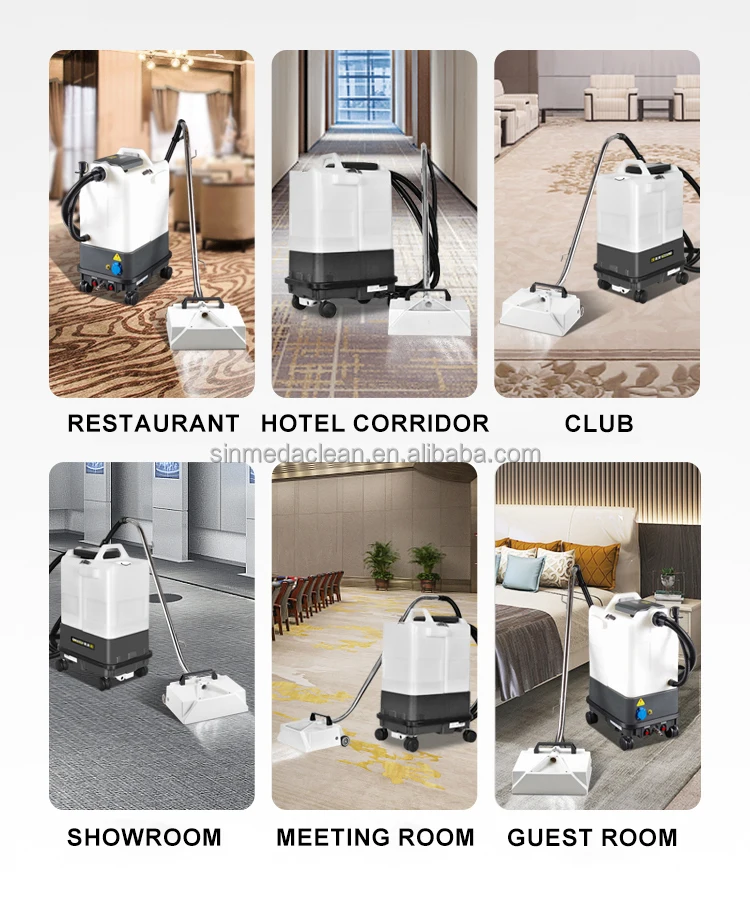 Commercial 55-Liter Carpet Cleaning Machine Heavy-Duty Steam Cleaner For Sofa Curtain Mattress Stain Removal Electric Plastic view 4