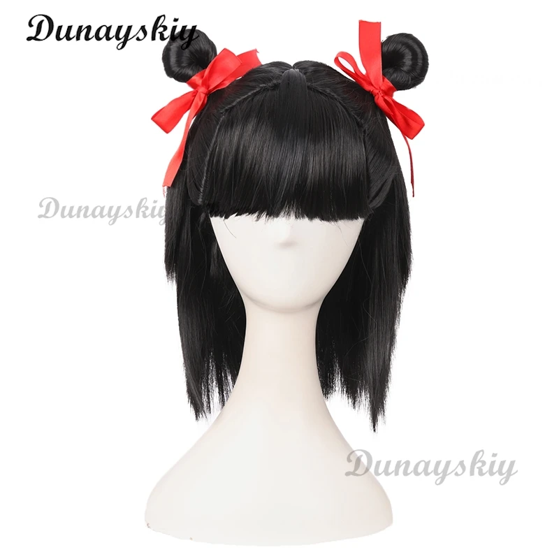 Фильм Нечха Дьявол Мальчик Адвент Парик Взрослый Комикс Выставка Косплей Милая Голова Незыхи Древний Стиль Двойной Шар Сценическое Шоу Головной Убор