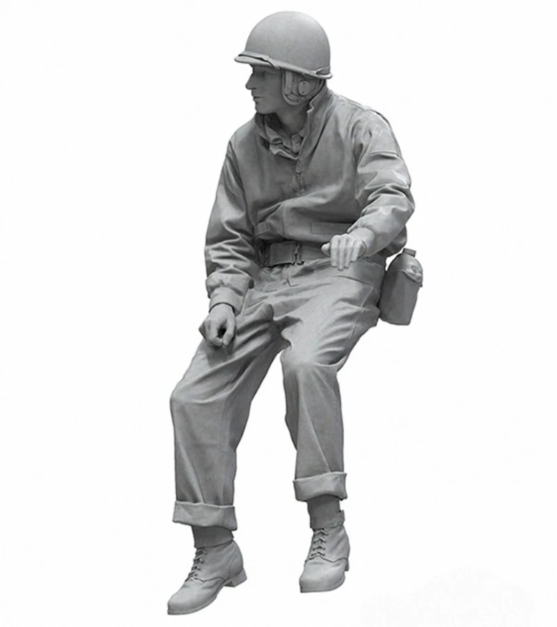 1/16 스케일 다이캐스트 수지 피규어 모델 키트 US M8 장갑차 승무원 조립되지 않고 도색되지 않음