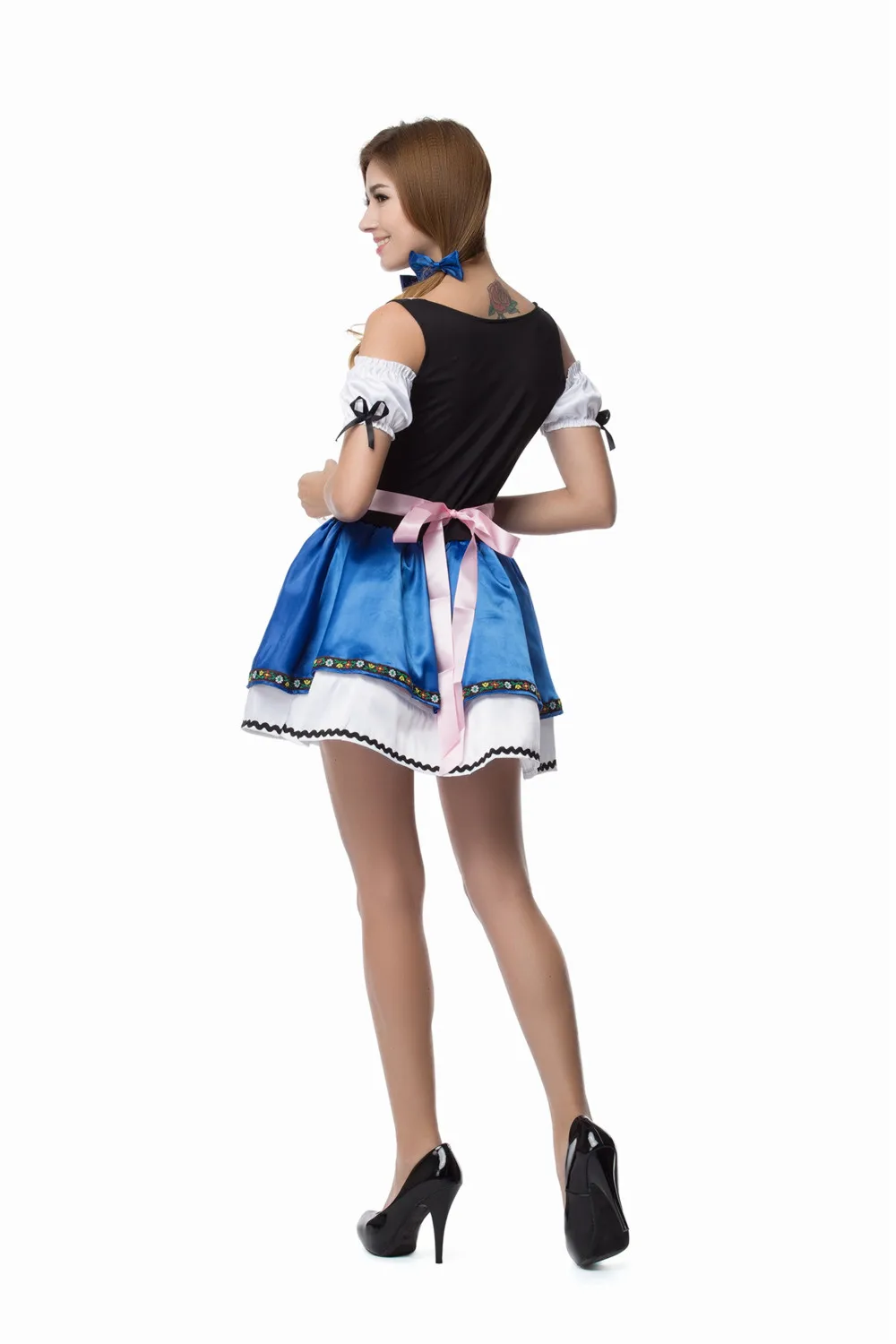 Damen traditionelles Oktoberfest Kostüm Deutsch bayerische Dirndl Kleid Bier Wech Kostüm