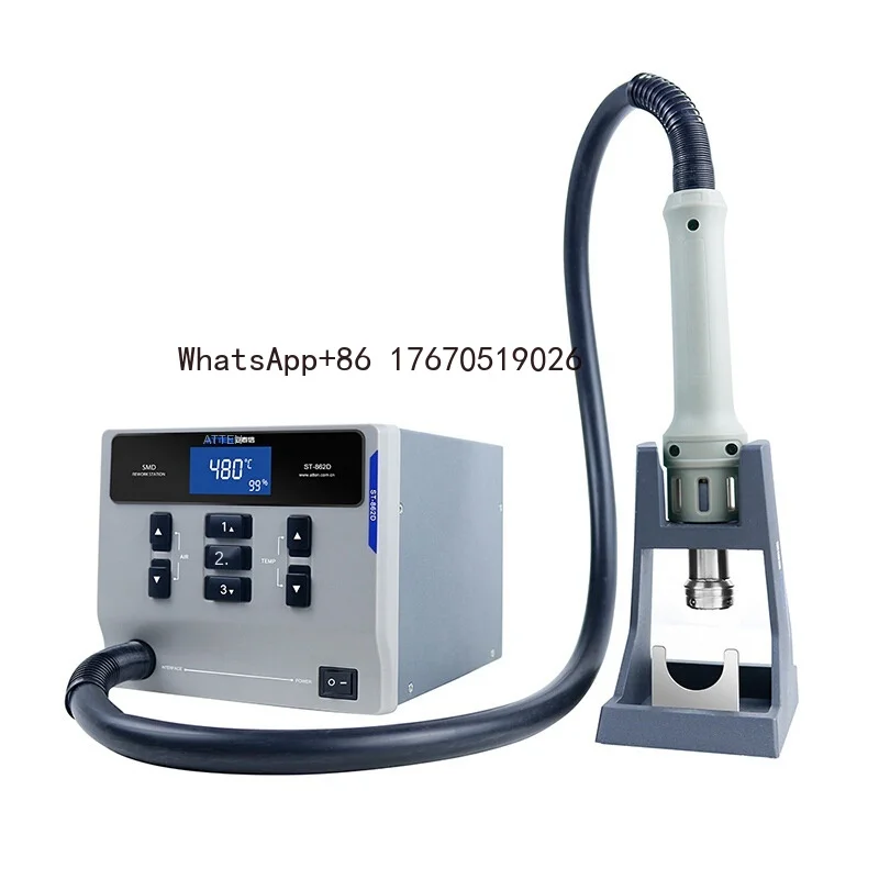 ST862D 1000W Hot Air Soldering Station With Digital Display For Industrial Auto Sleep Quick Temperature Setting Save & Apply