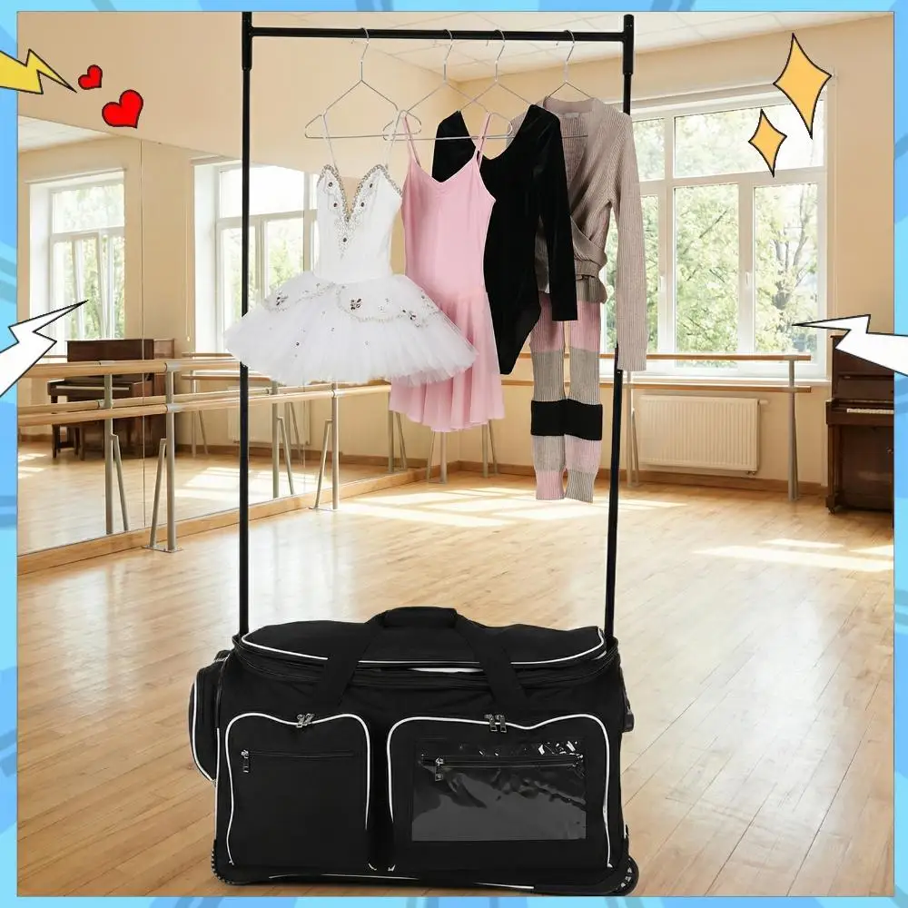 

Garment Duffle Bags with Garment Rack for Vacation Business Trips (Black Purple)