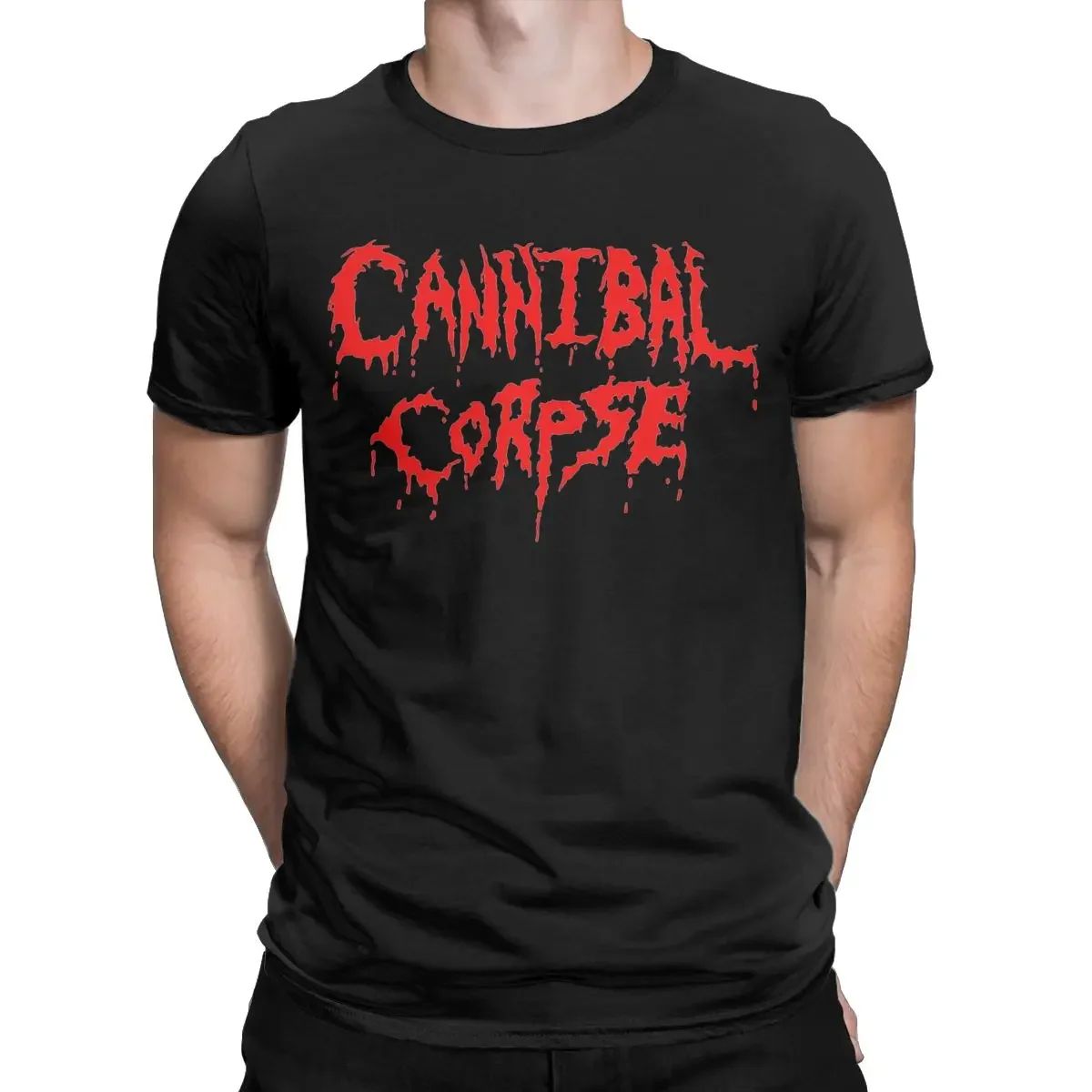 Cannibal Corpse Logo T-Shirts Men Music Band Funny Cotton Tee Shirt Crew Neck Short Sleeve T Shirts 6XL Tops